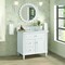 James Martin Vanities 36'' Single Vanity, Bright White w/ 3 CM Arctic Fall Solid Surface Top 424-V36-BW-3AF - alternate 2